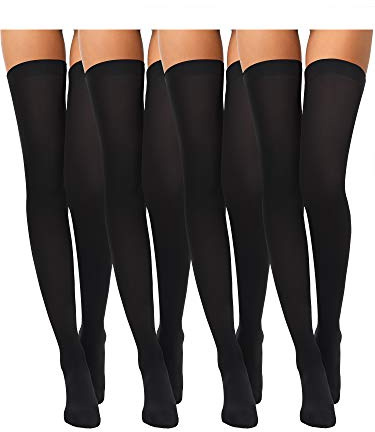 Boao 4 Medias de Nylon (Negro)