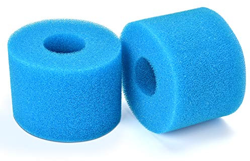 KATELUO 2 Stück Schwimmbad Filter Schaum Schwamm, Filterschwamm Typ S1, Wiederverwendbare Swimmingpoolfilter für Typ S1, Schaum Pool Filter für Pool, Aquarium, Spa