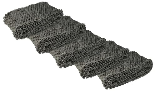 vhbw 5 x filter kompatibel med Philips HU4801, HU4801/01, HU4803, HU4803/01, HU4811, HU4811/10 luftfuktare – luftfilter, fiberfilter, grå