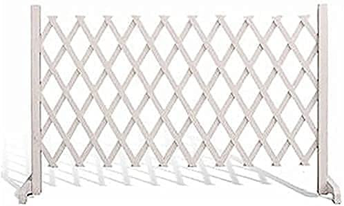 GXBCS Beeteinfassung Zaun Zierzaun Palisaden Für Garten Palisade Rasenkante Hölzerner expandierender Zaun Sichtschutz Rand Isolation Tier Barriere Dekorativer Zaun Garten Grenze Kanten 1030(Color:Wh