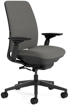 Steelcase Ergonomischer Bürostuhl: Amia, 4D-Armlehnen, Sitztiefe, Eule | Vormontiert, Universalrollen, Premium-Materialien, bis 160 kg und 190 cm, sitzkomfort