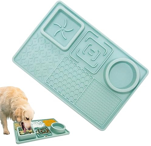 Leckpads für Hunde, Leckpad für Hunde, langsamer Futterspender aus Silikon mit Saugnapf, Wiederverwendbarer Leckpad für Hunde, langsamer Fressnapf, weich und langlebig für Hunde und Haustiere