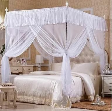 Uadme Zanzariera sul letto, Grande Lusso Principessa Letto a baldacchino Viaggio Zanzariera Biancheria Letto Zanzariera Tre Aperture Laterali per Camera Letto all'aperto Patio Amaca (150x200x200)