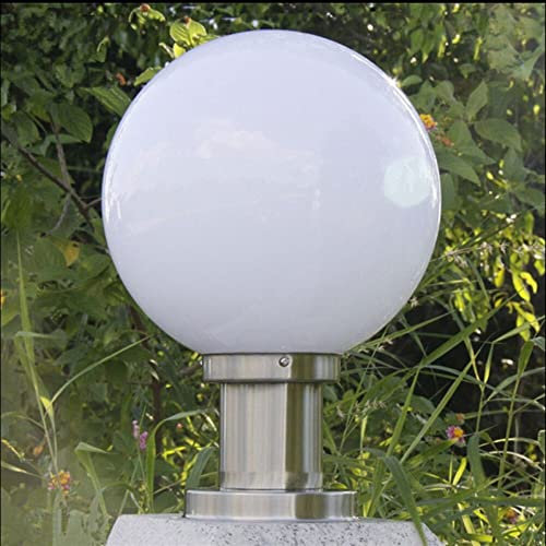 Lampada da parete europea Lampada da parete esterna in acciaio inossidabile Pilastro a forma di palla Luce per capitello da esterno Recinzione da giardino Parco Pilastro Illuminazione Paesaggio L
