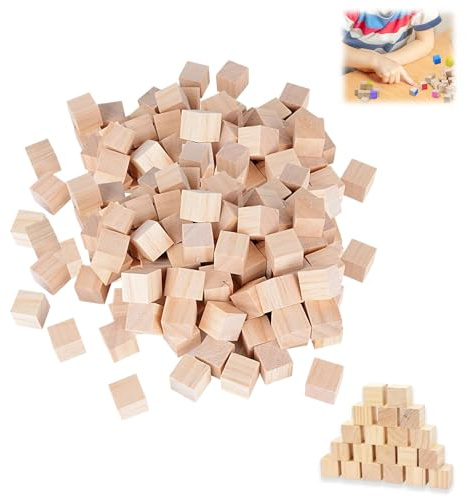100 Stück Holz Würfel Deko,10mm Kleine Holzwürfel Blanko zum Basteln,Quadrat Würfel Natur,Bastelmaterial für DIY, Malen, Handwerk, Dekoration | Natur Kiefernholz Für Basteln, 10mm 100 Stück Holzwürfel, Glatt Ohne Grate Zum Malen, Holzwürfel Blanko Farbwürfel