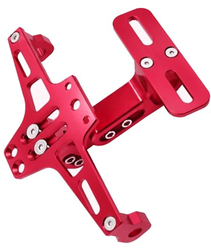 ZHOUYQXLX Kennzeichenhalter für Motorrad hinten, verstellbar, für Roller, Motorrad, Aluminium, Kennzeichenhalterung