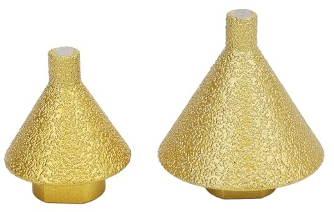 Broca de Fresado de Dedo de Diamante, Brocas de Biselado de Diamante de 38 Mm y 50 Mm para Amoladora Angular 100, Herramienta de Chaflán de Grano 50 con Rosca M10 para Agrandar,