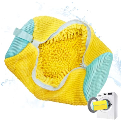 Shoe Washing Machine Bag, Shoe Laundry Bag, Shoe Cleaning Bag for Sneaker Tennis Shoes Unstain Cleaner Kit, Yellow