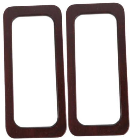 DECORNIJIA Manici in Legno 2 Pezzi, Robusti e Comodi, Stile retrò Manici Rettangolari in Legno per Borse Uncinetto per Borsa da Sera e Fai da Te