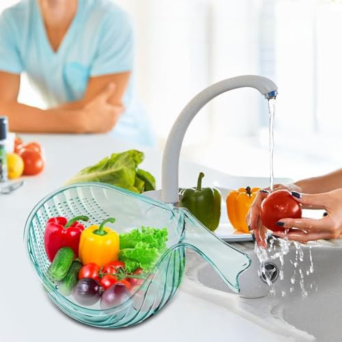 Scolapasta Da Cucina Maglia Fine Grande Capacità Manico Ergonomico