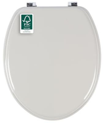 Beldray toalettstol i trä – klassisk neutral design, lätt att montera och ta bort, passar de flesta toalettstolar i standardstorlek 36,5 x 42,5 cm (b x d), lockstorlek 34,3 x 41,2 cm lätt att rengöra