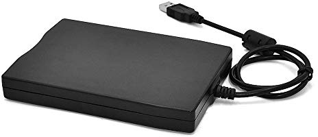 ASHATA USB-Gehäuse für Externes Diskettenlaufwerk, für 3,5-Zoll-Diskettenlaufwerk, USB-Schnittstelle, Plug-and-Play, Geräuscharm, für PC, Laptop, Schwarz