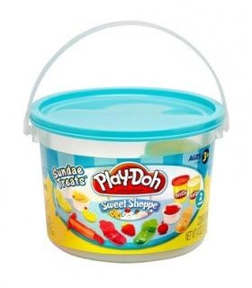 cavernedesjouets Coffret pour playdoh - Set Baril pâte à Modeler Glaces aux Fruits - 1 extrudeur, 4 moules (Fraise, Banane, Poire, Pomme) et 2 Pots Pate a modele et Carte