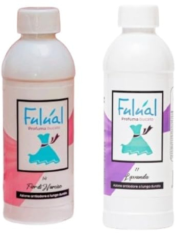 Fulual set 2 profumatori liquido per il bucato ml.250 essenza Fiore di Narciso e Lavanda