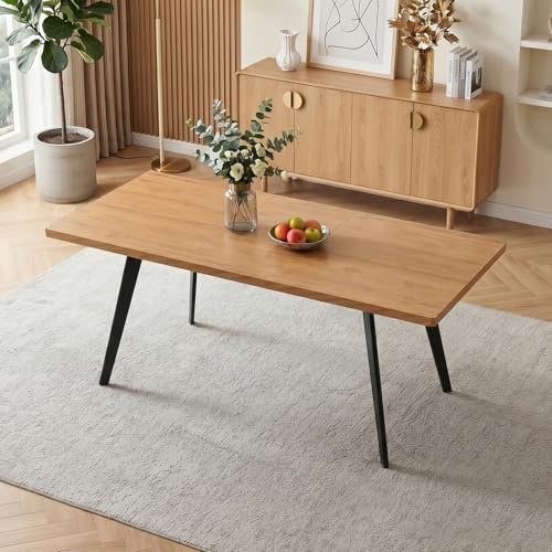 JIEXI Esstisch mit 6 Stühlen Set, 140-180CM, Esszimmer