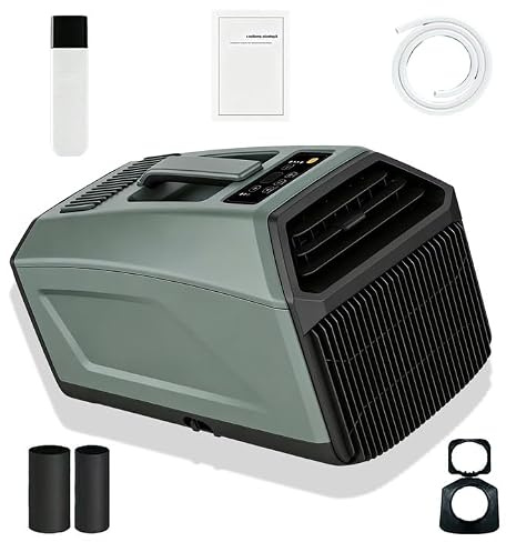 Condizionatore d'aria portatile per tenda da campeggio, 5000 BTU Aria condizionata mobile con doppio tubo, 400 W a basso consumo per Van Life, Camper, Camion, Silenzioso 36dB