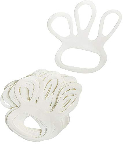 TronicXL Lot de 10 tendeurs de gants professionnels Fingerfix - Blanc - Gants de protection - Tendeur de gants - Aide à l'enfilage - Accessoires bouchers, bouchers, cuisiniers