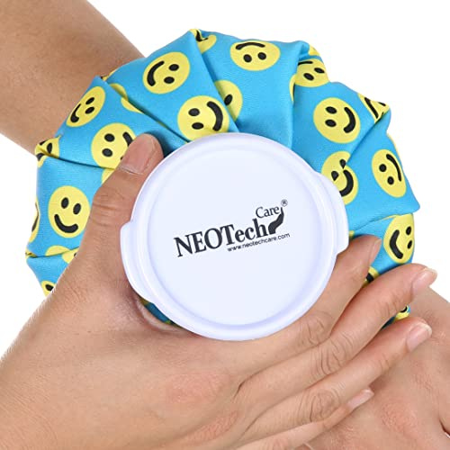 NEOtech Care - Sacca per ghiaccio - coperchio superiore a vite per cold pack - riutilizzabile e flessibile (Sorrisi, 12cm)