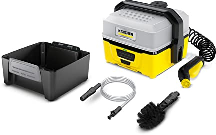 Kärcher Mobile Outdoor Cleaner OC 3 Plus Adventure Box (Wassertankvolumen: 7 l, Lithium-Ionen-Akku, abnehmbarer Wassertank, schonender Niederdruck, Universalbürste, Ansaugschlauch)