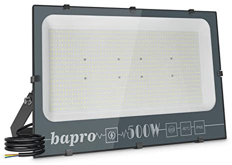 500W Focos LED Exterior, Proyector LED Exterior Impermeable IP66 51000LM Blanco Cálido 3000K Angulo 120º Iluminacion Focos LED Exterior Alto Brillo para Jardín, Garaje, Fábrica, Almacén