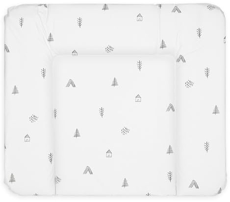 BONKY® Wickelauflage 85x72 cm - weiche Wickelunterlage - Baby Wickeltischauflage - Wasserdischt - Abwaschbar - Made in EU - 100% Oeko TEX - Mono 2A