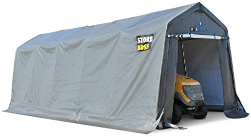 Garage Zelt Store Boss 2,4 x 6,2 m Anthrazit | Wasserdicht | Aus verzinktem Stahl und Polyethylen Einfache Montage
