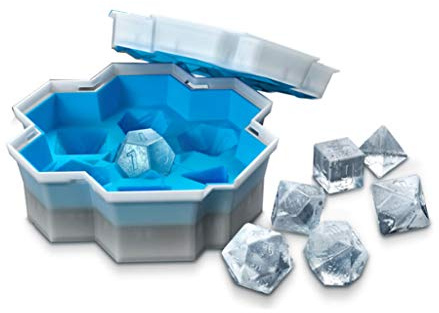 Ixkbiced 7 Formwürfel Silikon-Eiswürfelform Spielwürfel Mini-Eiswürfelschalen mit Deckelform
