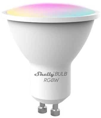 Shelly DUO RGBW GU10 Lampadina LED Smart Wi-Fi a Controllo vocale, Compatibile con Alexa e Google Home, Dimmerabile, 400lmn di intensità Luminosa, Attacco GU10
