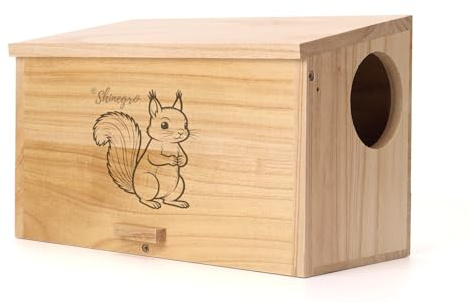 Shinegro Eichhörnchen-Nistkasten aus Kiefernholz für den Außenbereich