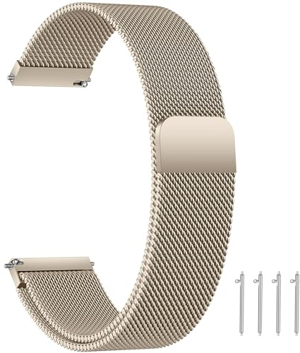 LYYLTX Edelstahl Mesh Uhrenarmband Metall Ersatz Armband Magnetverschluss Smartwatch Schnellverschluss Watch Uhren Ersatzband Für Damen Herren 14mm 16mm18mm 20mm 22mm 24mm