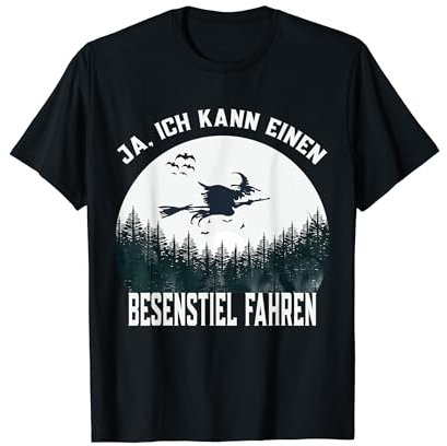 Ich kann einen Besen Stick fahren Hexe meme T-Shirt