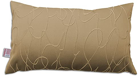 SeGaTeX home fashion Kissenhülle Joran in beige-Gold Kissenbezug mit Effektstickerei passend zu Dekoserie Joran 50 x 30 cm