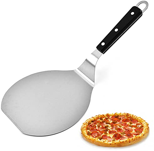 Pizzakruste mit Pizza -Messer, Pizzagürtelklappgriff, Edelstahl -Pizza -Paddel -Schaber für das Backen hausgemachter Pizza und Brot