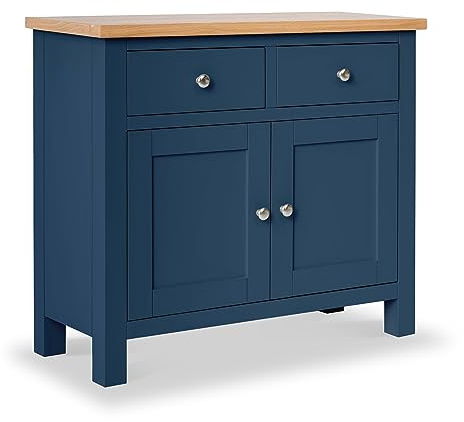 RoselandFurniture Farro Navy Blue Small Sideboard Cabinet for Living Room