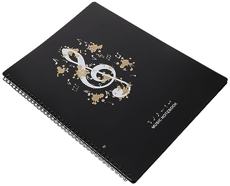OFFSCH Notenmappe für Musiker und Band mit Großer Kapazität 30 Seiten A4 Pp Material Schwarzer Ordner zum Ordnen und Aufbewahren von Musiknoten Beim Marschieren