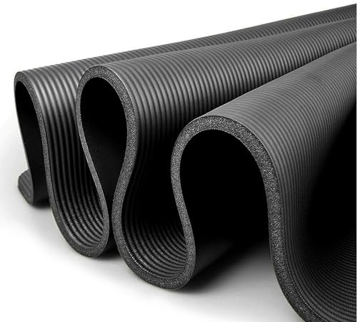 XXL Yogamatte Pilates-Matte Gymnastikmatte Fitnessmatte Fitnessmatte mit Tragegurt Phthalatfrei SGS-geprüft aus NBR 205x130x1,5 cm starke Dicke verschiedene Größen