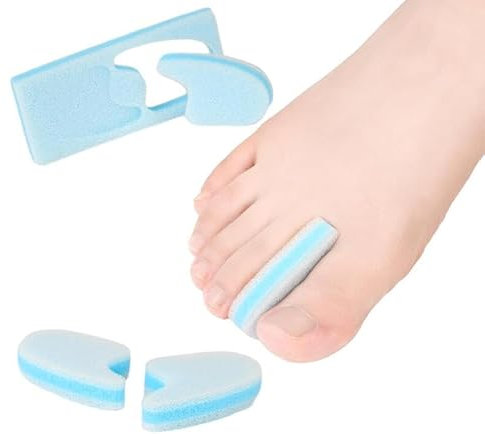 4 Pares Espuma Separador de Dedos, Almohadilla Aislante de Dedos de los Pies de Espuma, Almohadillas Separadoras de Espuma para Juanetes, Corrector de Dedo Gordo para Aliviar los Dedos de los Pies