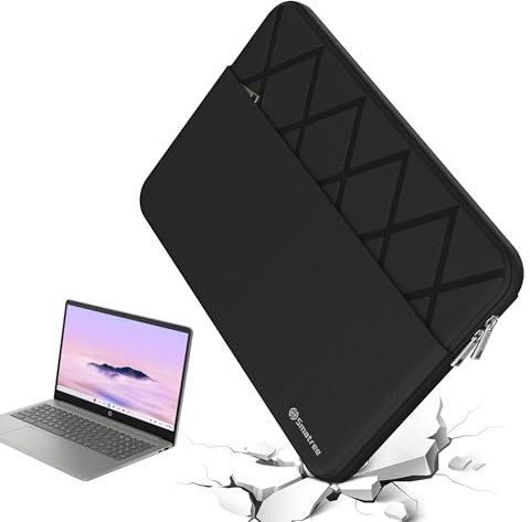 Smatree 15.6 inch Laptop Sleeve for HP Laptop-15t/15z/15, for Pavilion Laptop 15t/15z/15, for HP Chromebook 15at/15a, HP-255 G9 Notebook PC, Computer Case with Accessory Pocket, YKK Zipper (E602)