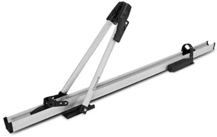 Voiture Barres Toit Porte-vélo Vertical Robuste Monté sur Toit en Alliage D'aluminium + Plastique Porte-Bagages Barres Toit(Argent)