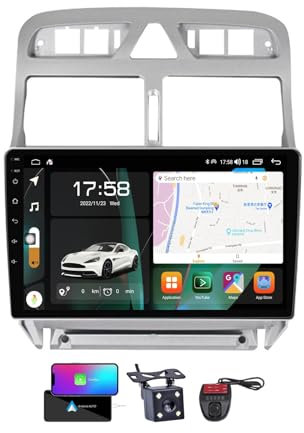HTXPSM Android 13 Autoradio per Peuge-ot 408 1 2012-2020 Navigazione GPS FM RDS Radio 9 pollici Bluetooth 5.0 Unità principale con Wireless Carplay Android Stereo per auto player digitale con