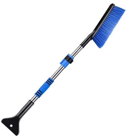 Generico Raschiaghiaccio per Parabrezza Auto con Spazzola per Neve – Strumento Durevole per La Rimozione della Neve con Impugnatura Ergonomica in Schiuma – Perfetto per, SUV, Camion E Auto