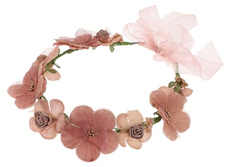 FRCOLOR Braut Haarschmuck Floral Fascinator Hochzeit Krone Kopfbedeckung
