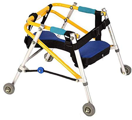 Gehbock für Senioren Stabil Rollator, Unterarm-Gehgestell, Vierrädriger Gehwagen für Kinder mit Zerebralparese, Rehabilitation der unteren Extremitäten, Stehen, Einstellbar