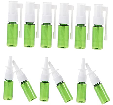 LOLIPPYY Flaconi a Tenuta Bottiglie 15ml e a Spray Pezzi Vuoti Pet 12 Soluzione Stagna Salina Nasali per Profumi per Palestra e Lavoro