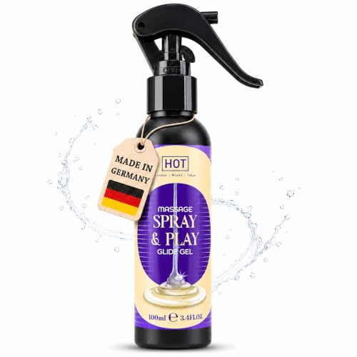 HOT Spray & Play 2in1 Massage & Gleitgel 100 ml I Wasserbasiertes & hautfreundliches Intimgel I Schnell einziehend & ohne Rückstände I Spray mit präziser Dosierung I Ideal für unterwegs
