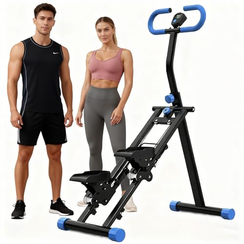 Steppers for Exercise at Home, Vertical Climber Workout Machine, Stair Climber for Full Body Workout with Adjustable Handlebar, Perfect for Women Men (Black)