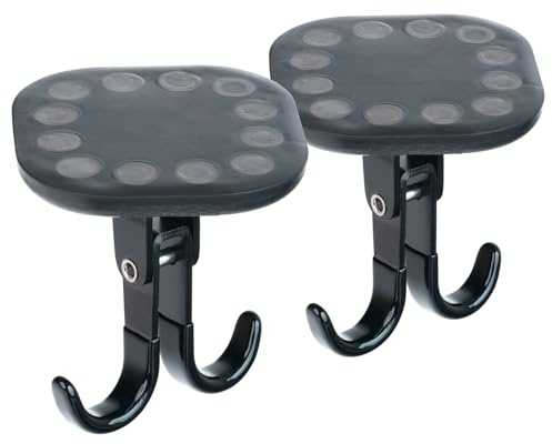 sciuU Magnethaken 360 Drehbar Neigbar - N52 Neodym Magnet Gummiert Camping | Max 20kg, N52 Neodym Magnete, Kratzfreie Gummierte Basis, Magnetisch Zubehör Haken für Auto, Kofferraum, Wohnmobil, Werkstatt