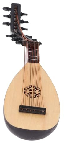 Hztyyier Kleines Deko-Mini-Musikinstrument, Mini-Laute, Pipa-Modell, Einzigartige Handgefertigte Schreibtisch-Foto-Requisite