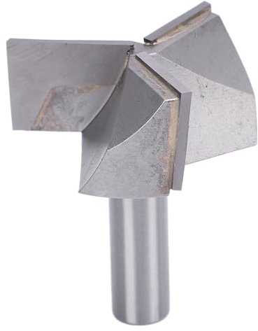 FTVOGUE Broca Enrutadora de Fondo de 3 Flautas, Recortadora Plana de Carburo para Carpintería, Cabezal de Aleación con Diámetro de Cortador de 50 Mm para Enrutador CNC y Herramientas de Mano