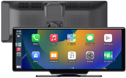 sistema di navigazione video per la riproduzione di auto Lettore DVD portatile da 10,26 pollici con touch screen wireless Carplay Android Auto FM AUX